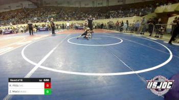 40 lbs Round Of 16 - Rhett Pitts, Cowboy Wrestling Club vs Zerek Marin, Woodward Youth Wrestling