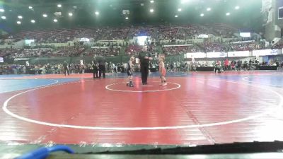 54 lbs Champ. Round 2 - Oaken Lorance, Team Real Life vs Franklin Phifer, Fergus Wrestling Club