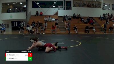 125 lbs Semifinal - Alexander Crane, West Liberty vs Aidan Sprague, Indianapolis