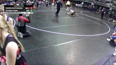 95 lbs 1st Place Match - Maddie Matthiessen, Hawks Wrestling Club (Lincoln) - Girls vs Kiyanna Trout, Nebraska Elite Wrestling Club