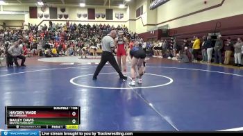 113B 1st Place Match - Bailey Davis, Benton Community vs Hayden Wade, Williamsburg