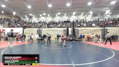 138 lbs Cons. Round 4 - Donald Bowie, Warren Central vs Waylon Grabert, Evansville Mater Dei