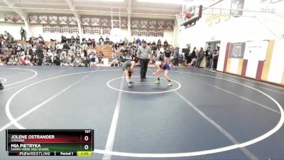 107 lbs Quarterfinal - Mia Pietryka, Campo Verde High School vs Jolene Ostrander, Coolidge