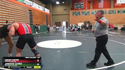 197 lbs Quarterfinal - Jaremiah Juarez, Rio Hondo College vs Jakar Carter, Palomar College