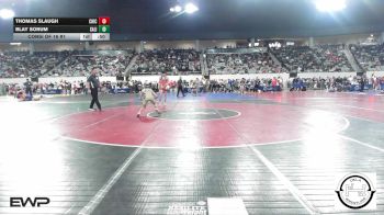 113 lbs Consi Of 16 #1 - Thomas Slaugh, Chickasha Wrestling vs Blay Sorum, Salina