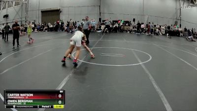 88 lbs Round 2 (3 Team) - Owen Bergman, Headhunters vs Carter Watson, Thunderstruck