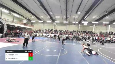 172 lbs Consi Of 4 - Ryker Hanson, Montrose Elite vs Stryker Weitman, WAR Wrestling Club