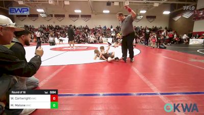 49 lbs Round Of 16 - Waylon Cartwright, Keystone Wrestling Club vs Maisyn Malone, Bartlesville Wrestling Club