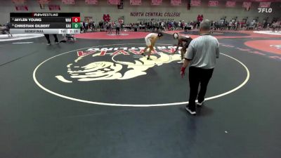 174 lbs Semifinal - Jaylen Young, Wabash vs Christian Gilbert, Carthage College