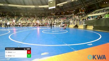 83 lbs Consi Of 8 #1 - Roman Baker, Skiatook Youth Wrestling vs Diesel Miller, Perry Wrestling Academy