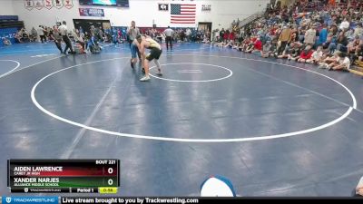 171 lbs Quarterfinal - Xander Narjes, Alliance Middle School vs Aiden Lawrence, Carey Jr High