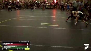 75 lbs Semifinal - Liam Arroyo, Olympic vs Adam Hagenbuch, American Dream