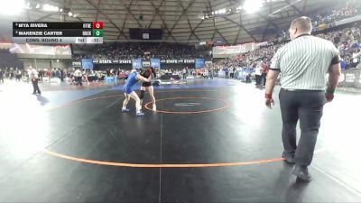 Girls 2A 105 lbs Cons. Round 4 - Mya Rivera, Othello (Girls) vs Makenzie Carter, Hockinson (Girls)