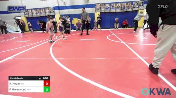 55 lbs Consolation - Ryder Hogan, Bristow Wrestling vs Parks Greenwood, Mannford Pirate Youth Wrestling