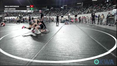 102 lbs Round Of 16 - Bella Hutcheson, Wagoner Takedown Club vs Lexi Ledford, Chandler Takedown Club