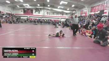 45-48 lbs Round 3 - Natalia Cadena, Northwest Grapplers vs Isadora Setina, Odessa Youth Wrestling