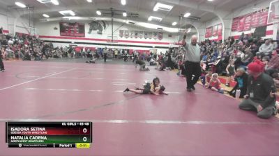 45-48 lbs Round 3 - Natalia Cadena, Northwest Grapplers vs Isadora Setina, Odessa Youth Wrestling