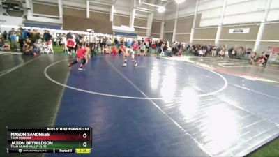 83 lbs Quarterfinal - Jaxon Brynildson, Team Grand Valley Elite vs Mason Sandness, Team Prestige