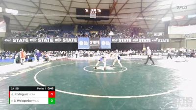 3A 120 lbs Cons. Round 4 - Billy Weisgerber, Mead vs Jacoby Rodriguez, Hermiston