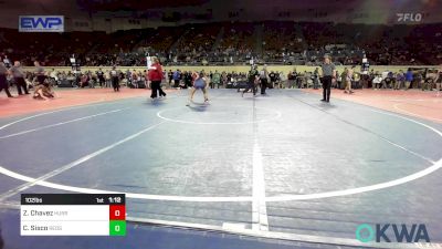 102 lbs Quarterfinal - Zaylei Chavez, Hurricane Wrestling Academy vs Carli Sisco, Redskins Wrestling Club