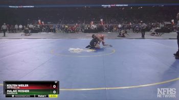 D3-113 lbs Cons. Round 3 - Kolten Weiler, Whitehall HS vs Malaki Mosher, Madison HS