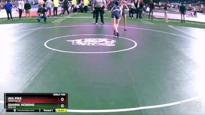 Girls-100 lbs Cons. Round 3 - Gianna Hoskins, Yale HS vs Ava Pike, Manistee HS