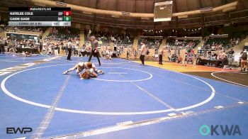 85 lbs Consi Of 8 #2 - Katelee Cole, Tulsa Blue T Panthers vs Caide Gage, Salina Wrestling Club