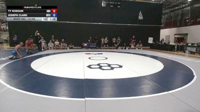 74 kg Cons. Rd Of 64 - Ty Koedam, Kohawk Wrestling Club vs Joseph Clark, ERTC