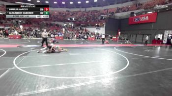 90 lbs Cons. Semi - Arthur Harcus, RT Elite / Belmont-Plattville Youth Wrestling vs Alexander Kuderer, LAW