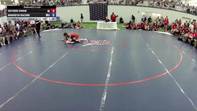 130 lbs Sayben Owen, Oklahoma vs Madisyn Racine, North Dakota Blue