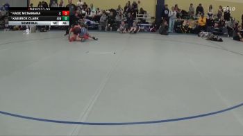 90 lbs Semifinal - Kaejrick Clark, American Outlaws Wrestling vs Kade McNamara, Zumbrota-Mazeppa Cougars