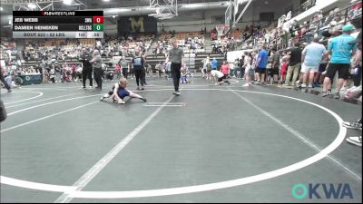 52 lbs Consi Of 16 #2 - Jeb Webb, Shelton Wrestling Academy vs Damien Heineken, Bridge Creek Youth Wrestling
