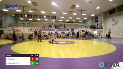 72 lbs Rr Rnd 4 - JP Cooper, Bristow Youth Wrestling vs Larry Barnes, Mojo Grappling Academy