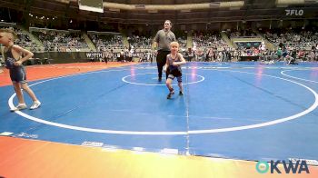 49 lbs Round Of 16 - Wyatt Adkisson, Harrah Little League Wrestling vs Achilles Davie, Salina Wrestling Club