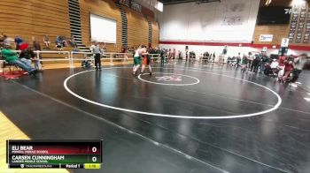 200 lbs 5th Place Match - Carsen Cunningham, Lander Middle School vs Eli Bear, Powell Middle School