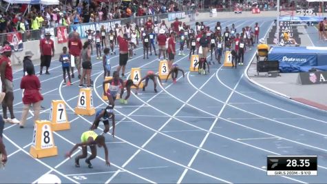 Youth Girls' 200m Championship, Semi-Finals 3 - Age 9