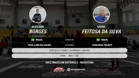 Aleilson Borges ESCOLA MELQUI GA vs Kayke Feitosa Da Silva TEAM SILV 2025 ADCC Brazilian Nationals