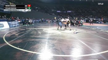 5A Boys 215 lbs Cons. Round 3 - Dylan Pascua, Hillsboro Boys vs Devin Hinman, Redmond Boys