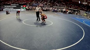 D 3 175 lbs Quarterfinal - Kaedyn Jones, Glen Oaks vs Da`Shawn Randell, Basile