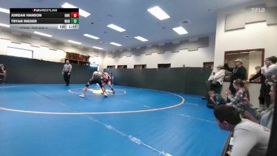 120 lbs Cons. Round 3 - Tryan Rieder, Wind River vs Jordan Hanson, Riverton