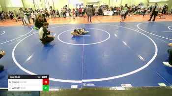 55 lbs 3rd Place - Abram Carney, Springdale Youth Wrestling Club vs Javier Widger, Saints Wrestling Club