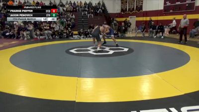 190 lbs 7th Place Match - Jaxon Penovich, St Viator vs Frankie Pieffer, St Edward