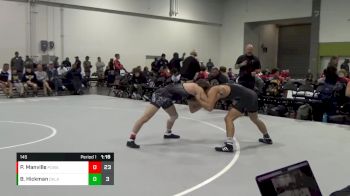 145 lbs Round 3 (6 Team) - Beau Hickman, Oklahoma Black Ops vs Pierson Manville, POWA