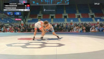 132 lbs 3rd Place Match - Reza Massjouni, VA vs Thomas Banas, IL