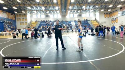 103 lbs Champ. Round 1 - Grace Jawulski, Mayhem Wrestling Club vs Alea Morales, Attack