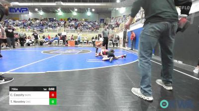 75 lbs 3rd Place - Creek Cassity, Barnsdall Youth Wrestling vs Tucker Novotny, Cowboy Wrestling Club