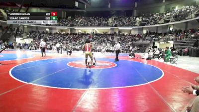 132-6A 1st Place Match - Isaac Santos, Camden County vs Antonio Mills, Mill Creek