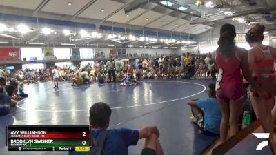 77 lbs Quarterfinals (8 Team) - Avy Williamson, Alabama Elite Gold vs Brooklyn Swisher, Mayhem WC