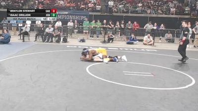 D 1 165 lbs 1st Place Match - Braylon Stewart, East Ascension vs Isaac Orillion, Jesuit