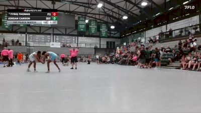 151-157 lbs 1st Place Match - Tyriq Thomas, Proviso Township Gladiators vs Jordan Carson, Unattached